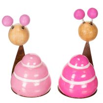 Itens Conjunto de 4 estatuetas de caracol com um design divertido, uma charmosa decoração de primavera, 9 cm.