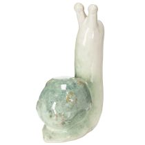Itens Caracol decorativo de cerâmica para ambientes elegantes e para decorar mesas com charme, 16 cm