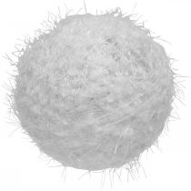 Bola de neve decoração de inverno bola deco lã branca Ø10cm 4 peças