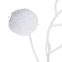 Itens Guirlanda de bola de neve decoração de inverno glitter branco C125cm