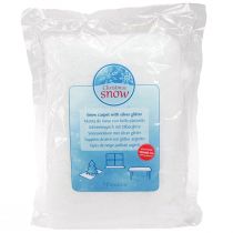 Itens Manta de neve tapete de neve em mica com glitter prateado 120×80cm