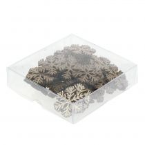 Itens Decoração de Natal floco de neve dourado Ø4cm 48 unidades