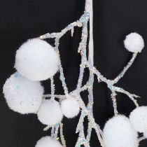 Itens Ramos de decoração de floco de neve para pendurar glitter 30cm 2 peças