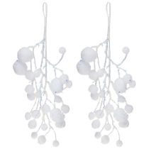 Itens Ramos de decoração de floco de neve para pendurar glitter 30cm 2 peças