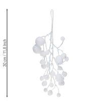 Itens Ramos de decoração de floco de neve para pendurar glitter 30cm 2 peças