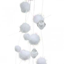 Itens Guirlanda de bolas de neve guirlanda de inverno flocos de neve branco 72 cm