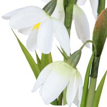 Itens Snowdrops artificial em vidro flores artificiais branco 22,5cm 2pcs