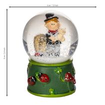 Itens Globo de neve da sorte com figura de limpador de chaminés, 4 cm, 3 peças