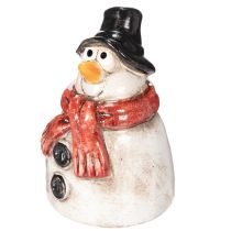 Itens Boneco de neve em miniatura com cachecol vermelho, decoração de Natal, 10 cm