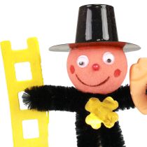 Itens Decoração de estaca de flor para limpador de chaminés, amuleto da sorte para a véspera de Ano Novo, 17 cm, 24 peças