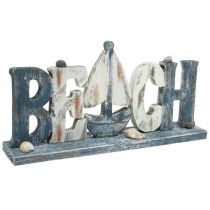 Display lettering Praia, decoração marítima madeira L36cm A18cm