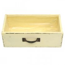 Itens Gaveta de madeira para plantar Yellow Shabby Chic 25×13×8cm
