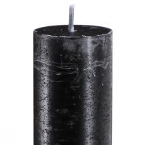 Itens Velas pretas velas em bastão cor sólida 34x300mm 4 un