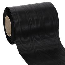 Itens Fita preta para guirlanda, 125 mm, 25 m - Fita elegante para luto, ideal para arranjos florais e decoração. Fita de acetato.