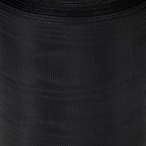 Itens Fita preta para guirlanda, 125 mm, 25 m - Fita elegante para luto, ideal para arranjos florais e decoração. Fita de acetato.