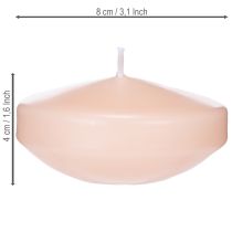 Itens Vela flutuante, ideal para uso em lagos e bacias ornamentais, 8 cm, pacote com 8 peças.