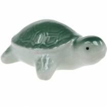 Tartaruga de cerâmica flutuante verde 11,5 cm 1 peça