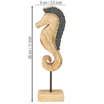 Itens Decoração cavalo marinho com pérolas decoração de mesa madeira manga 28cm
