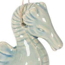 Itens Decoração suspensa em forma de cavalo-marinho para sala de estar e banheiro, estilo marítimo de verão, 15 cm, 2 peças.
