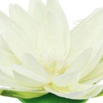 Itens Nenúfar Flor Artificial Decoração de Mesa Flutuante Creme Branco Ø15cm