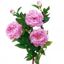 Flor de seda peônia artificial rosa violeta 135cm