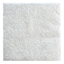 Guardanapos Cor Prata Ornamento em Relevo 33x33cm 15un