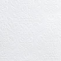 Itens Guardanapos Branco Decoração de Mesa Padrão Gravado 33x33cm 15un
