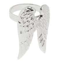 Itens Argolas para guardanapo asas de anjo decoração de mesa prata 6,5cm Ø4cm 4 un