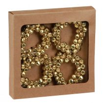 Itens Argolas para guardanapos sinos de metal dourado Ø5cm 8 un