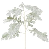 Itens Ramo artificial de Senecio, folha de prata, trabalhado com detalhes minuciosos, 45 cm, 3 peças