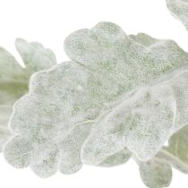 Itens Ramo artificial de Senecio, folha de prata, trabalhado com detalhes minuciosos, 45 cm, 3 peças
