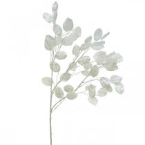 Ramo decorativo folha de prata branca Ramo Lunaria Ramo artificial 70cm
