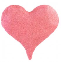 Itens Decoração coração com fibras de sisal coração de sisal rosa claro 40x40cm