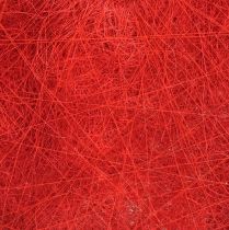 Itens Decoração coração de sisal com fibras de sisal vermelho 40x40cm