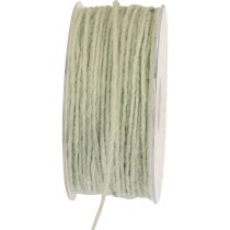 Cordão de feltro fio de lã fio de lã pavio hortelã 100m
