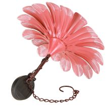 Itens Luz solar LED para jardim de flores LED Metal Rosa Ø30cm
