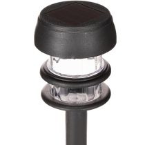 Itens Luminárias solares de jardim com estaca para fixação no solo, lâmpadas externas para caminhos de jardim, 35 cm, conjunto com 6 peças