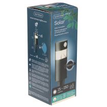 Itens Luminária solar de jardim com sensor de movimento, LED, 34 cm