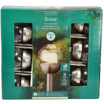 Itens Estaca solar de jardim luzes solares varanda Ø6cm Alt.36cm 6 unidades