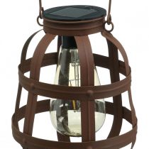 Candeeiro solar, luz de jardim, lanterna decorativa branco quente Ø14,5cm A19cm