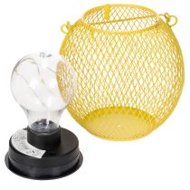 Itens Lanterna solar para jardim e terraço com design moderno em metal, 12 cm