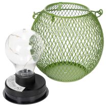 Itens Lanterna solar LED redonda, perfeita para jardim ou pátio, iluminação aconchegante, 12 cm