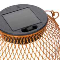 Itens Lanterna solar LED para iluminação ambiente de jardim com design atraente em metal, 12 cm