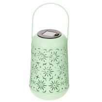 Itens Lanterna solar LED para decoração externa, resistente às intempéries, ideal para terraços e varandas, com 26 cm.