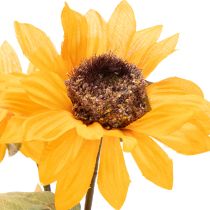 Itens Flor de girassol artificial, decoração realista, 72 cm, 2 peças.