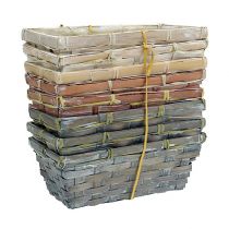 Itens Conjunto de cesto de batatas fritas branco, cinza, marrom 8 peças 20cm x 11cm