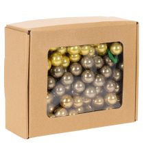 Itens Mini enfeites de Natal em arame, frutinhas espelhadas, brilhantes, 20 mm, 140 peças
