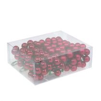 Itens Bagas espelhadas 20mm vermelhas 140 un