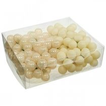 Itens Mini bolas de Natal creme mix fosco/brilhante Ø25mm 140p