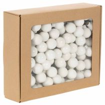 Itens Mini bolas de vidro espelhadas em formato de frutinhas vermelhas, brancas, 25 mm, 140 peças.